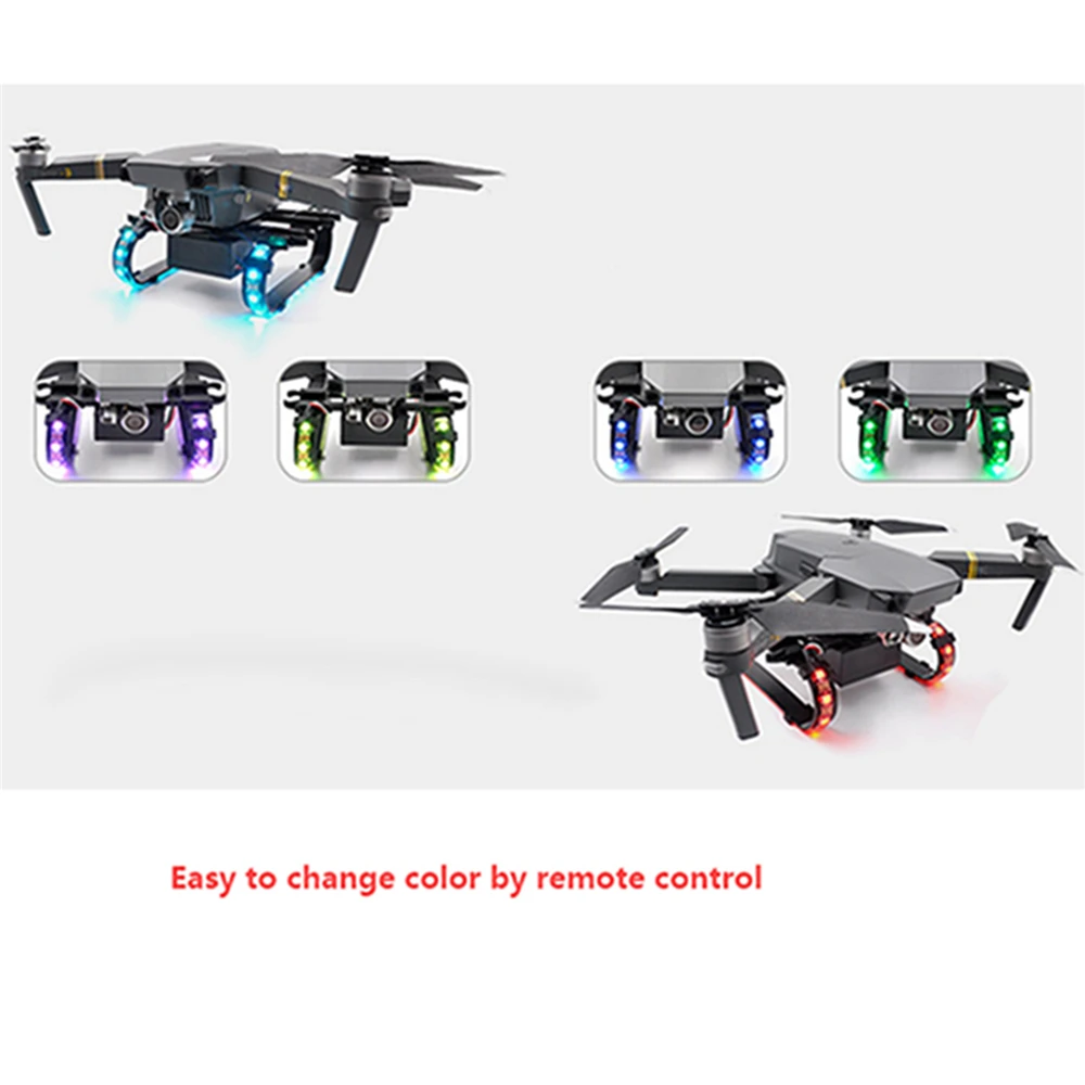 Colorful LED Extended Landing Gear For DJI Mavic Pro Platinum Drone 