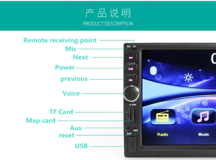 GUBANG 7 "2DIN Сенсорный экран стерео Indash с Bluetooth и удаленного Управление, gps для Австралии и Новой Зеландии ЗЦЕ системы