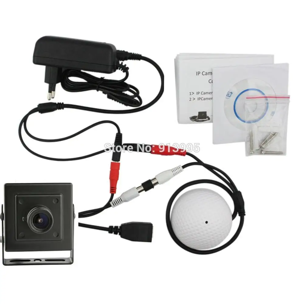 1MP 720P Мини IP камера микрофон H.264 Аудио Видео P2P сеть с широким углом 170 градусов