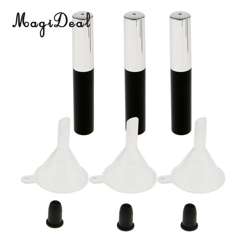 3pcs 4ml Empty Mascara Tube with Eyelash Wand with Rubber Inserts Funnels Set for Cosmetic DIY