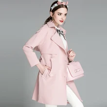 YAGENZ Windbreaker female 2017 spring and autumn new women’s British wind Korean version of the long section of thin coat