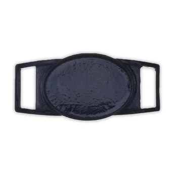 

18X25mm Black Blank Bezel Oval Shoelace Charm or Paracord Charm, zinc Alloy Filled Connector, 20pcs/lot-10112812