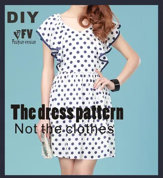 

Clothing DIY The dress Dresses Sewing Pattern cutting drawing Women's Dress Sewing Template BLQ-50