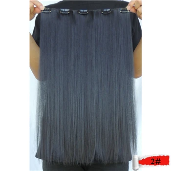 Wjlz5050 Xi Rocks Ombre синтетические волосы для наращивания на заколках 50 см длинные прямые накладные шиньоны для женщин парики - Цвет: #2