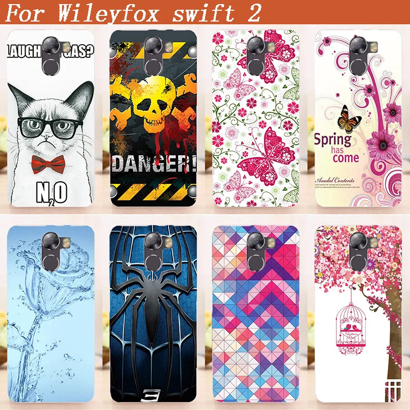 

For Wileyfox swift 2 Case 5.0" High quality Silicone protective Phone Cover For Wileyfox swift 2 Plus Soft TPU Painted Case