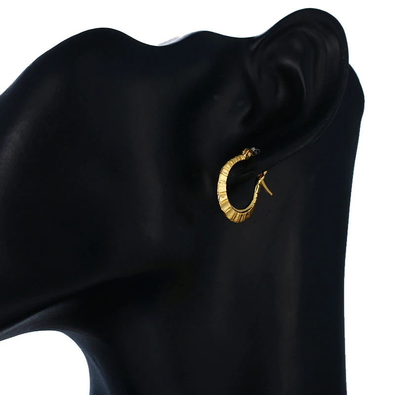 Этнический черный обруч серьги для Для женщин богемный Нержавеющая сталь обручи золото Цвет brinco индийские украшения bijoux AE592