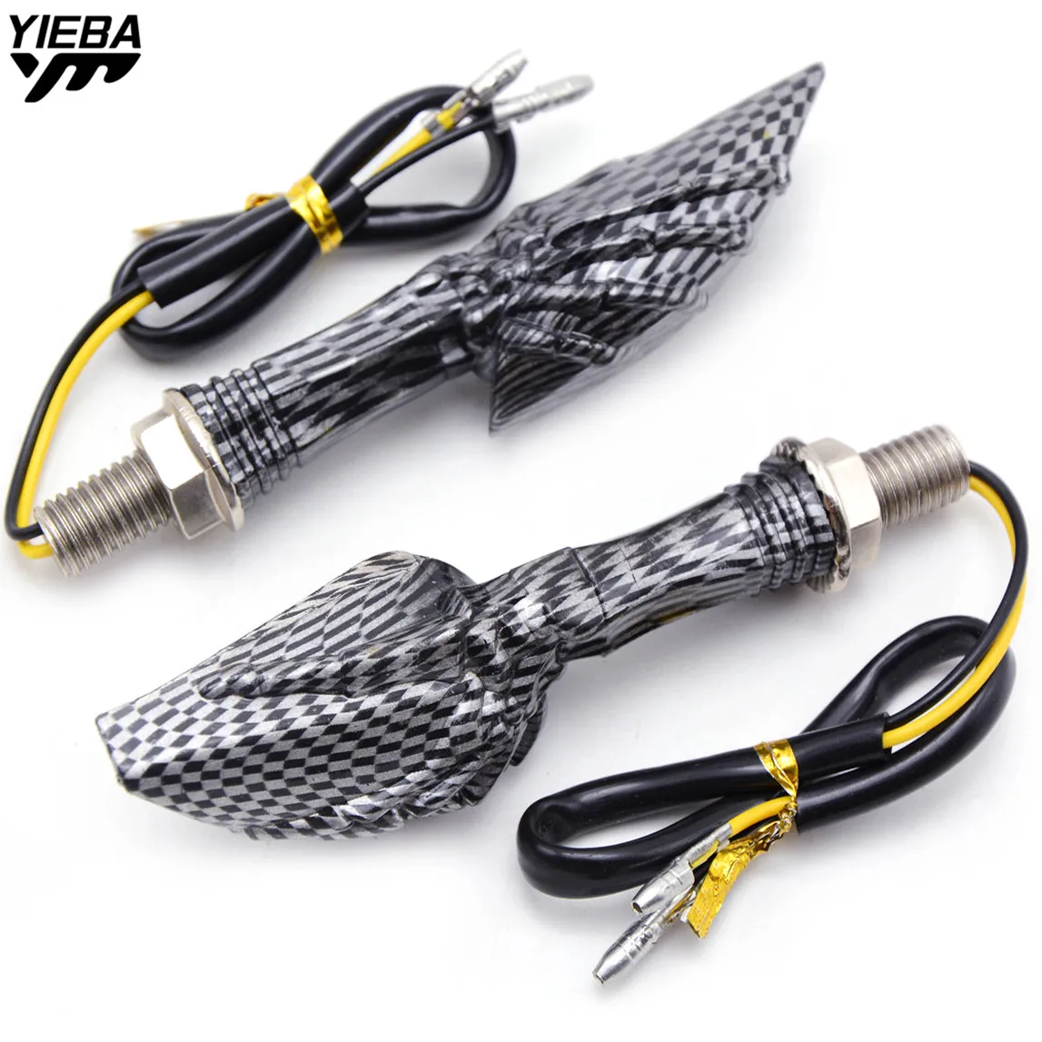 Universal Motorcycle LED Flexible Turn Signal Indicator Amber Light for Kawasaki z800 z1000 YamahaTMAX500 530 KTM DUKE 250 390