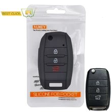 Силиконовый чехол ключа дистанционного управления автомобилем для Kia Carens Ceed Sorento Optima Picanto Rio Soul Cerato Rando Forte ключи от Sportage Fob чехол