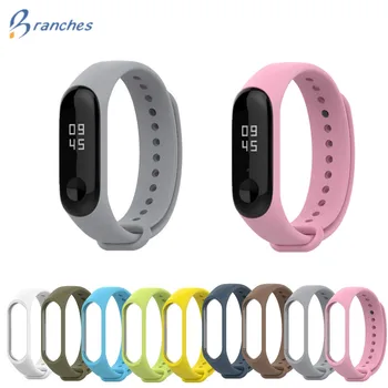 

Mi band 4 3 Strap Silicone Bracelet for Xiaomi Mi Band 3 black Red Wristband Smart Band Accessories wrist Strap and for Mi Band3