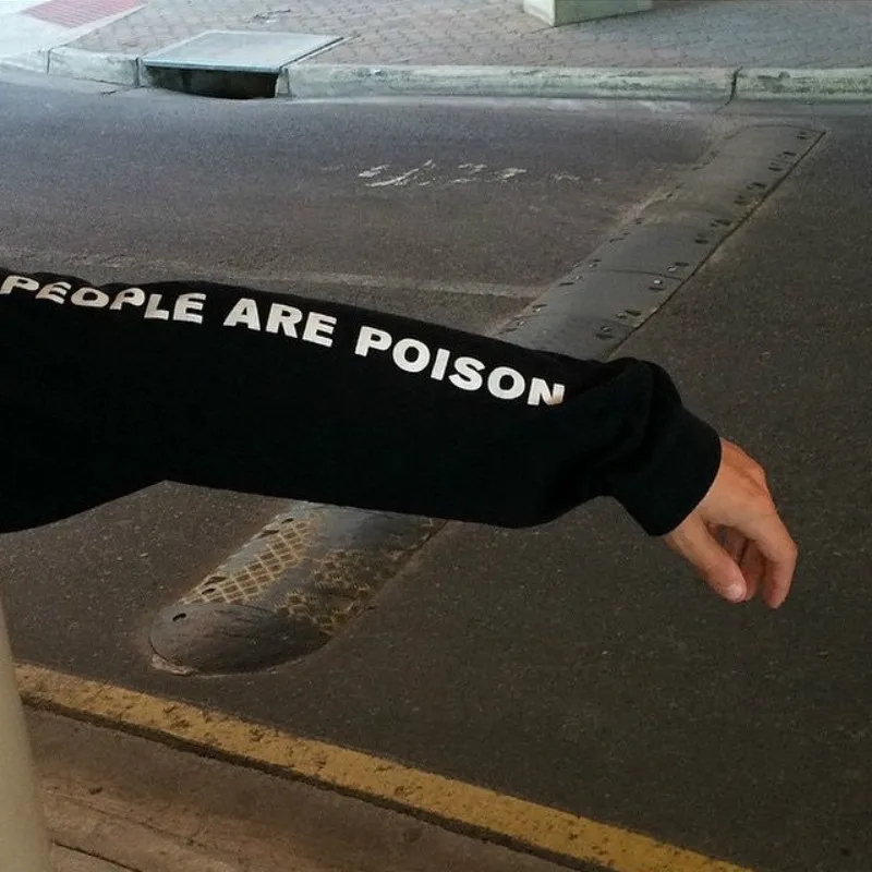 People Are Poison Rose Sleeve Print Hoodie Sweater Sweatshirt Black Tumblr Inspired Aesthetic Pale Pastel Grunge Aesthetics 2017 People Are Poison Rose Sleeve Print Hoodie Sweater Sweatshirt Black Tumblr Inspired Aesthetic Pale Pastel Grunge Aesthetics 2017