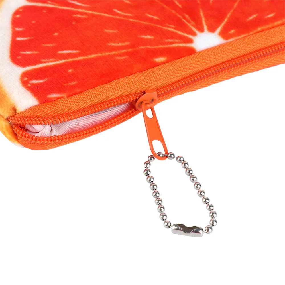Новая модная женская сумка для монет с фруктами, кошелек на молнии, милая сумочка с фруктами, плюшевая забавная мультяшная мини-сумка, кошельки для монет
