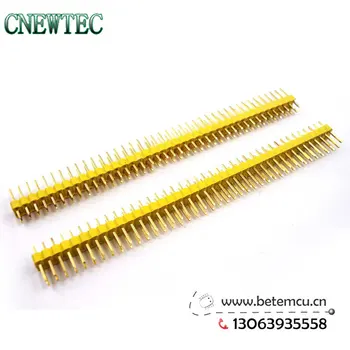 

100pcs 2x40T 80Pin 2.54mm Gold-plated Double row needles Straight Headers for PCB connection