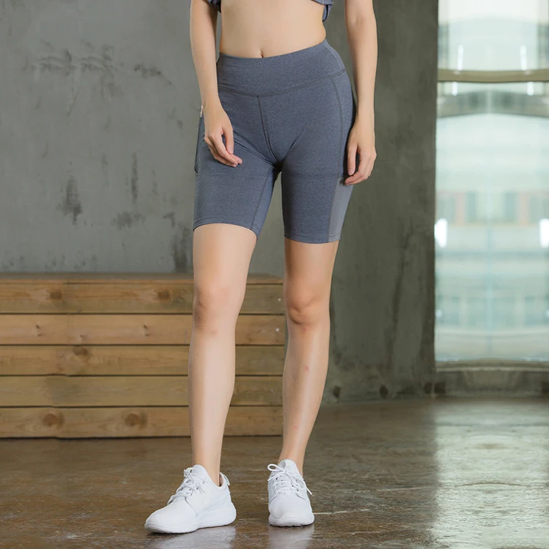 Компрессионные короткие спортивные быстросохнущие спортивные обтягивающие шорты для йоги, бега, тренировки, фитнеса
