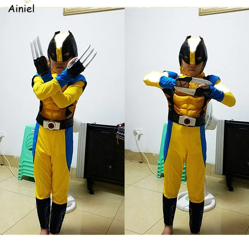 Ainiel дети мальчик Росомаха X Men костюм супермена для тематической вечеринки Супер
