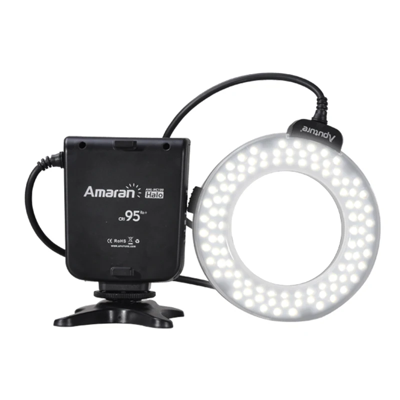 Aputure Amaran Halo HC100 CRI 95+ LED Ring Flash Light for Canon EOS 7D