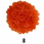 5 шт 15 20 25 см пом ткани конфетти декорации с днем рождения ребенка душ конфеты бар бумажное украшение для свадьбы Помпон Мяч, Q - Цвет: Dark orange