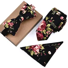 Мужские дизайнерские узкие Цветочные Розы Пейсли Карманный квадратный платок бабочка галстук-бабочка шеи галстук набор много