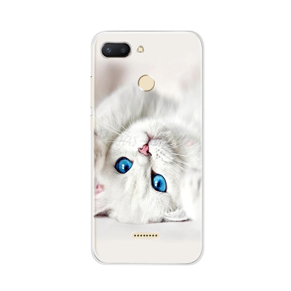 Чехол для Xiaomi Redmi 6 чехол мягкий силиконовый с рисунком задняя крышка Coque Redmi6