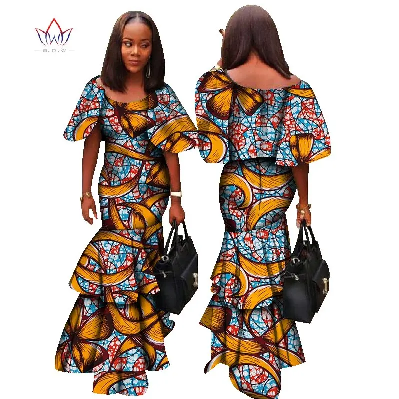 Модные африканские платья для женщин Dashiki Sxey элегантная традиционная африканская одежда плюс размер длинное платье для леди WY1331