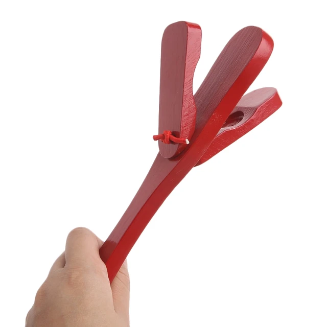 Wooden Clapper Handle Musical Instrument Preschool Kids