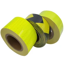 

Reflective Strips Safety Warning Sign Tape 5CM/7.5CM*25M Body Stickers PVC Arrow Lattice Adhesive Wearresistant Waterproof