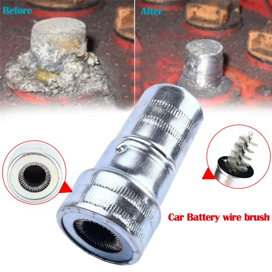 

Car Cleaning Battery Post Terminal Cable Cleaner Dirt Corrosion Brush Hand Tool Convenient Practical Durable High Quality l0425