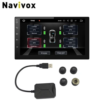 

Navivox Android TPMS tire pressure monitor Android navigation tire pressure monitoring alarm system wireless transmission TPMS