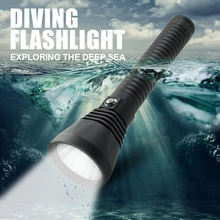 18650 Dive Flashligt 4000лм XHP70 светодиодный светильник для дайвинга Подводный фонарь 100 м с аккумулятором 18650+ зарядное устройство для кемпинга и охоты