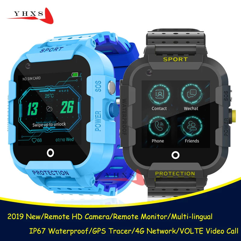 2019 IP67 водонепроницаемый смарт 4G Удаленная камера GPS Wi Fi детские Студенческие