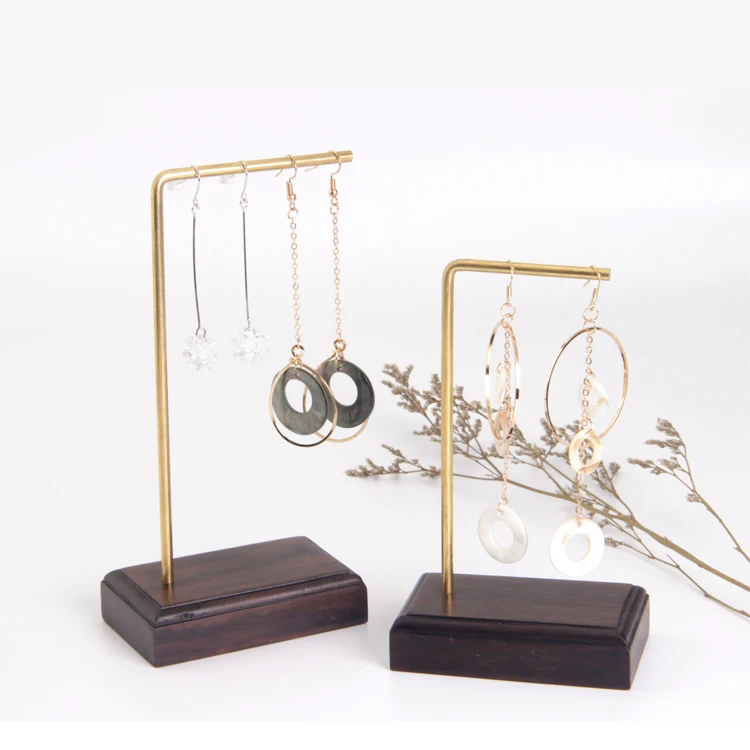 Copper Jewelry Earrings Bracelet Necklace Pendant T-Bar Stand Organizer Display Keychain Ornament H