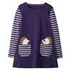 Animal Applique Long Sleeve Dress 2