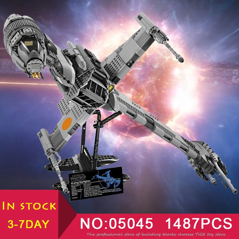 

LEPIN 05045 Star Wars Plan B-wing Starfighter Set Educational Compatible LegoINglys 10227 Building Blocks Bricks Toys Gift