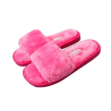 Autumn And Winter Home Shoes Women Word Plush Cotton Slippers Indoor Warm Lovers Slippers Flat Bottomt Non-Slip Plush Shoes new winter plush slippers women home slippers fashion warm shoes women autumn slippers home shoes for home shoes hot sale