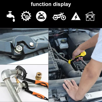

Hot 2pcs Multifunctional Wrench Non-slip Ergonomic Handle Wear Resistant Tube Pipe Wrench Spanner PLD
