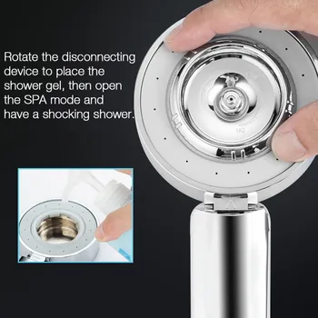 

Handheld Double-sided Adjustable Shower Head SPA Pressurize Filte 10.26
