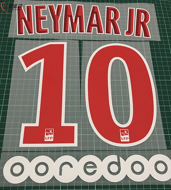 2018 19 NEYMAR JR #10 набор с номером домашнего имени + патч чемпиона Лиги 1 OOREDOO Paris