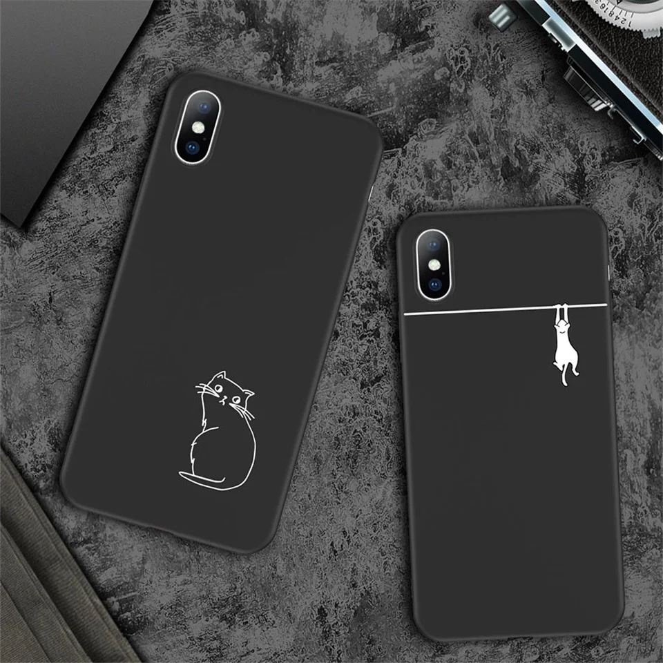 Lovebay чехол для телефона для iPhone 11, 6, 6 S, 7, 8 Plus, X, XR, XS, 11Pro, Max, 5, 5S, мультяшный забавный кот, мягкий ТПУ чехол для iPhone 11, чехол для телефона, чехол