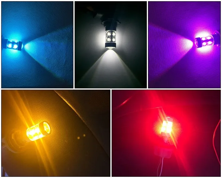 2x белый/красный/желтый S25 1157 P21/5 Вт Bay15D BA15D BAZ15D 50 CREE чип светодиодный автомобильный