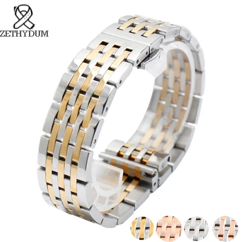 

Stainless Steel Watchband 19mm 20mm metal band for mens watches top brand luxury watch strap rose gold stripe silver stripe