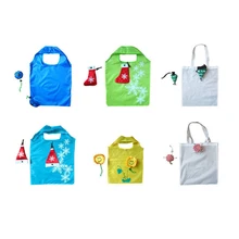 Grocery Tote Foldable Polyester Reusable Shopping Bags Durable Lightweight Bag OH66