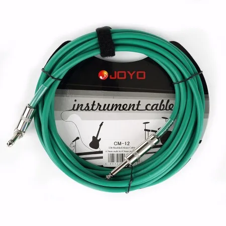 JOYO CM-12 15 футов/4,5 М экранированный моно 6,3 мм Мужской Угловой металлический штекер электрогитара басовая Клавиатура кабель инструменты соединительный провод - Цвет: Green