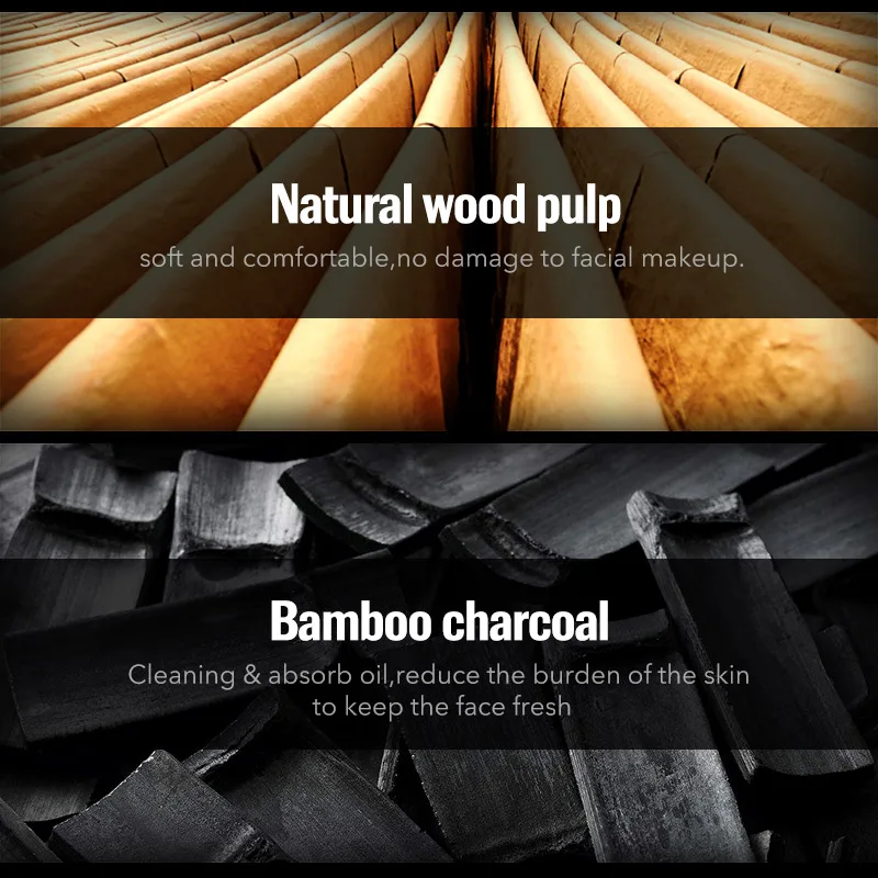 JOYCODES, бамбуковый уголь, плоская ткань для лица, впитывающая масло, бумажные салфетки для лица, бумага для промокания лица 1*80