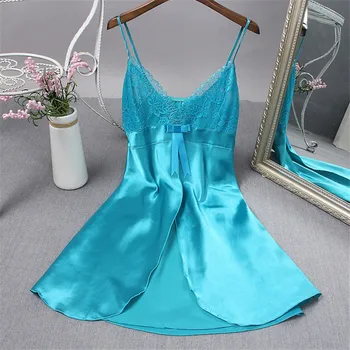 

2018 Summer Lady Nightgown Women Nightwear Nightdress Female Sleeveless Nighty Sexy Sleepwear Sleepshirt Home Clothing AD0303