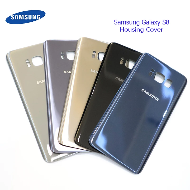 

Original Samsung Galaxy S8 Back Cover 3D Glass Battery Case for Samsung S8 Housing Cover Replacement + Adhesive Sticker