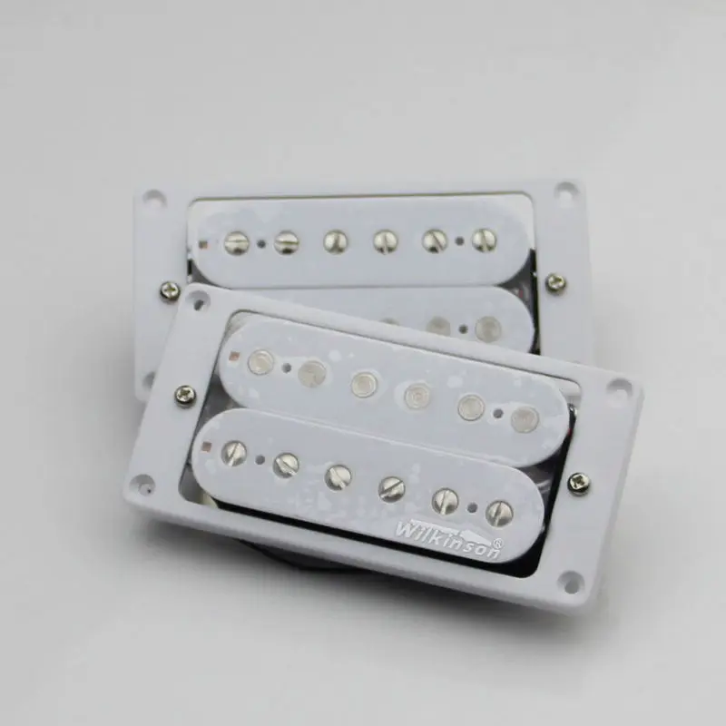 Nuovo Wilkinson Bianco Humbucker Pickup Set Whh (N + B) Wvsm Chitarra Pick-Up