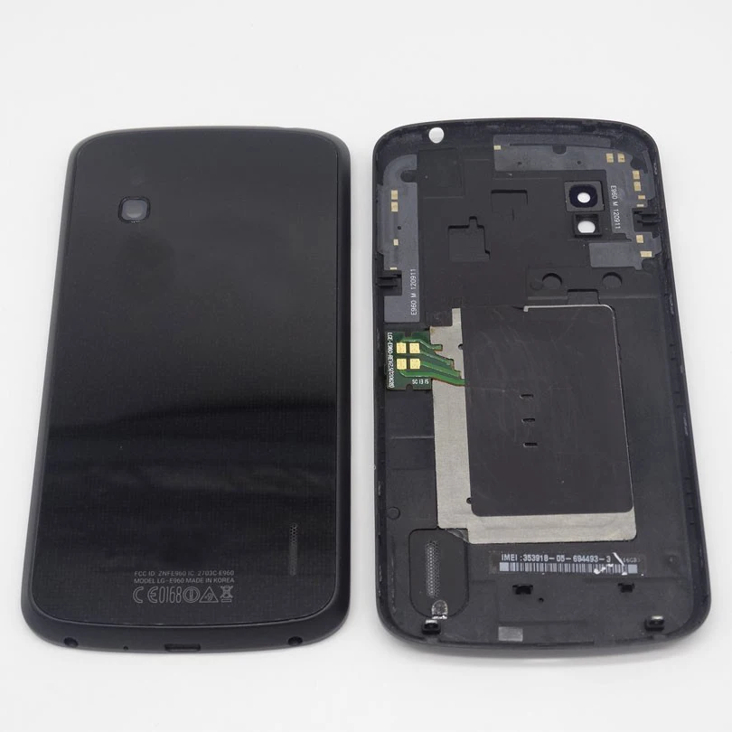 Оригинальная крышка батареи для LG Google Nexus 4 E960 задняя батарейного отсека + NFC