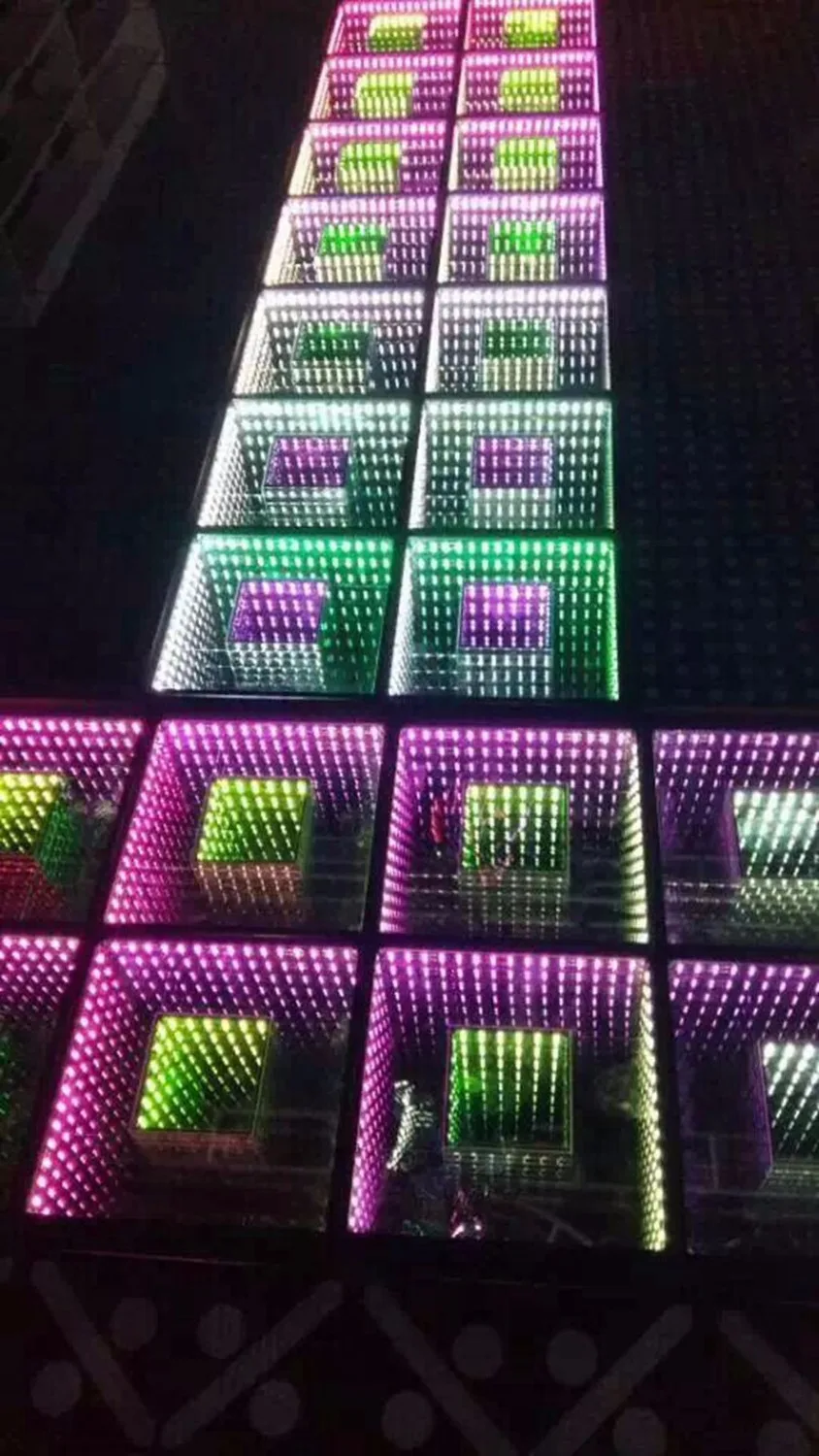 TP E24 TIPTOP Pernikahan Dekorasi Cermin Efek 3D Led Lantai Dansa