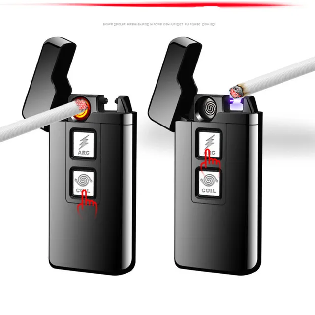 Usb Charge Tesla Coil Arc Lighter Windproof Personality Usb Charge Tesla Coil Arc Lighter Windproof Personality Electronic Cigarette Lighters Novelty Electric