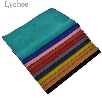 

Lychee Life 1 PC 21x29cm A4 Suede PU Leather Fabric High Ouality Synthetic Leather DIY Material For Garments Handbag Belts