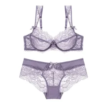 Новые бюстгальтеры с вышивкой, женское нижнее белье, набор размера плюс, сексуальное нижнее белье, а, B, C, D чашечки, ультратонкий прозрачный бюстгальтер, кружевное нижнее белье бюстгальтер, комплект черного цвета